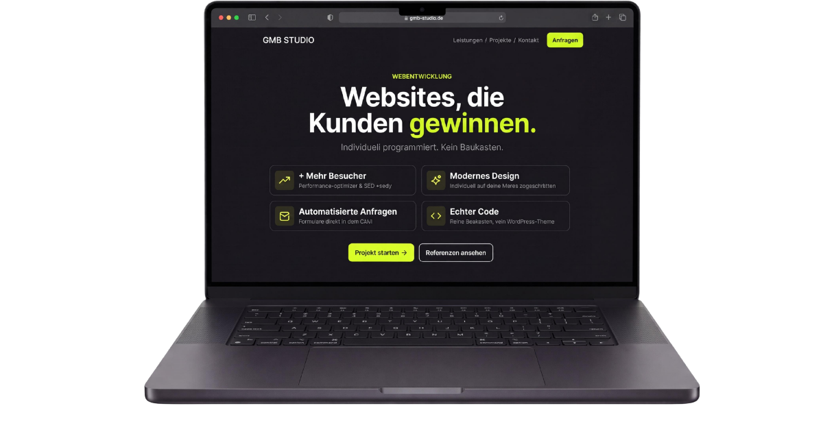 GMB Studio – Website Mockup